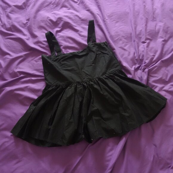 H&M Made in Turkey Size US 6 165/84A 100% Cotton Black Dress - Picture 1 of 9